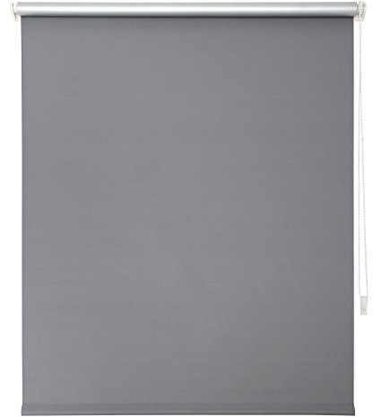 Tilldekor Rollo SIMPLY FIX, 80 x 150 cm, thermo, grau, inkl. Klemmträger