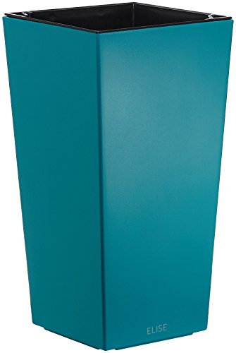 Plastkon Décoration Pot en de et Outdoor Pot Elise Mat 25 cm, Turquoise