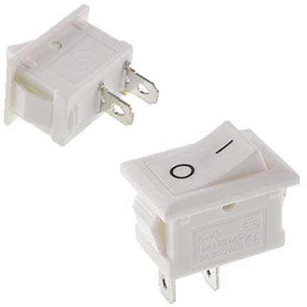 Oiyagai 30 Piezas de Interruptor de Balancín SPST KCD1-101 de 2 Pines, 6A 250V, Blanco