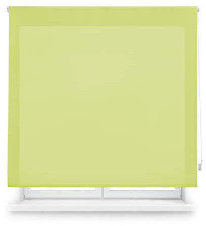 Blindecor Ara | Lichtdurchlässiges Rollo | Pistaziengrün | 120 x 250 cm (BxH) | Stoffgröße 117 x 245 cm | Rollos für fenster