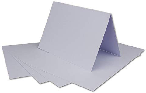 25 DIN A6 Faltkarten Flieder (Lila) - Karten zum selbstgestalten 14,8 x 21 cm - Klappkarten mit 160 g/m² - Colours-4-you von Glüxx Agent