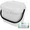 Addis Compost Caddy Food Waste Kitchen Storage Bin - White & Grey & 50 X 6L All-Green Compostable Bags
