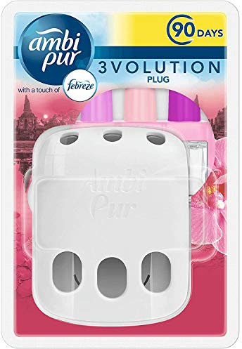 Febreze Ambi Pur 3Volution Air Freshener Plug In Starter Kit, Thai Orchid, 3 Alternating Scents to Clean Away OdoursFebre, 20 ml
