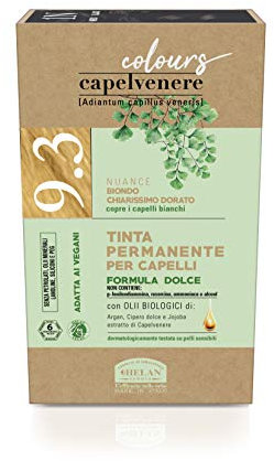 Helan, Capelvenere Colours, 9.3, rubio claro dorado, tinte permanente, sin amoniaco