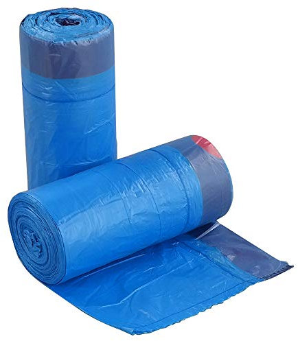 Yarebest - Bolsas De Basura con CordóN de 10l, Bolsas de Basura Azules, 110 Bolsas