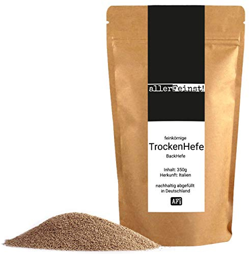 allerFeinst! - feinkörnige Premium Hefe Trockenhefe Backhefe Germ Yeast für z.B. Ciabatta, Pizzateig, Kuchen, Gebäck, uvm (350g)