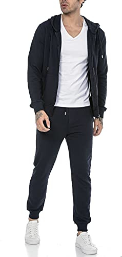 Redbridge Jogginganzug für Herren Jogger-Set Trainingsanzug Sweat Basic Dunkelblau M