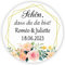 MameArt 50stk 4cm Personalisiert Hochzeit Aufkleber, Schön DASS du da bist mit Namen Sticker für Hochzeit Gastgeschenk Taufe Kommunion Geburtstag Feste Geschenke Präsente (Kranz B), (3DE0209A)