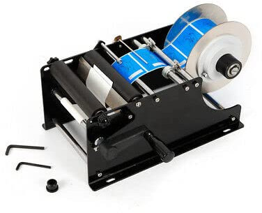 Etichettatrice manuale per bottiglie rotonde 30Times / minuto, rotonda, lattina/bottiglia, semiautomatica, etichettatrice, etichettatrice automatica e rotonda