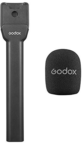 Godox ML-H Mikrofon Handheld Adapter Halterung Griff mit Schwamm für drahtlose Godox MoveLink M1/M2/UC1/UC2 Mikrofonsystem für Podcasting, Interview