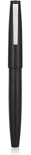 Jinhao 80 schwarze Faser-Füllfederhalter, Iridium, ultrafeine Feder mit Konverter und kleiner Stifttasche, Set (silberfarbener Clip)