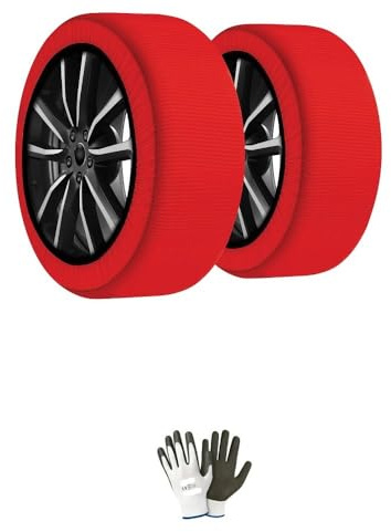 Paar SCHNEESOCKEN FÜR Reifen 235/85 R16 Kreis 16 MESSEN XXL ZUGELASSENE SCHNEESOCKEN GERÄTE FÜR Autos, SUVS, 4X4S, Transporter, Anti-Slip FÜR EIS, Schnee UND SCHNEESTRASSEN