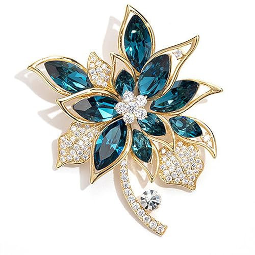 Blume Band Brosche, Vintage elegante einzigartige Kristall Brosche, Mode Strass Brosche, Pin Abzeichen, Zubehör Schmuck Geschenke, Strass Kno