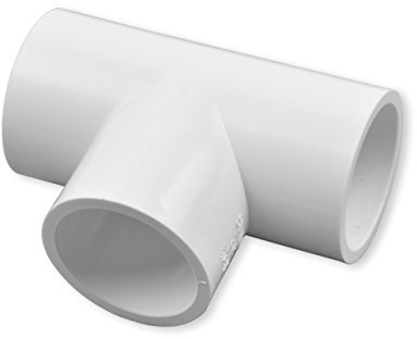 AQUADE PVC Fitting 50mm T-Stück 90° - PVC Rohr 50mm Pool Kupplungsstecker/Rohrverbinder Kunststoff zum Kleben für Wasseranlage Whirlpool Garten