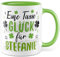 Glück Tasse Personalisierbar Geschenkidee Danke-Schön Kaffeetasse Geschenk für Freunde Kaffeebecher Wunschname Becher (Weiß & Grün)