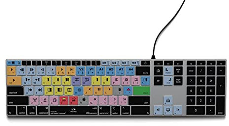 KB Covers Avid Media Composer Keyboard | Backlit Pro Aluminum Editing Keyboard for Windows Wired USB-A Connection | Color-Coded Shortcuts for Faster, More Efficient Video Editing