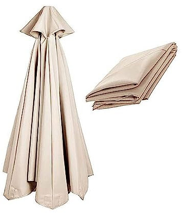 KADEUX 6 Baleines/8 Baleines 270cm/300cm Toile De Parasol, Housse De Rechange pour Parasol De Jardin/Parasol D'extérieur/Parasol De Table De March, Auvent De Parasol Rond (Color : Beige, Size : 3.0M