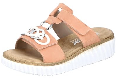 Rieker Damen Pantolette 63294, Orange, 42 EU