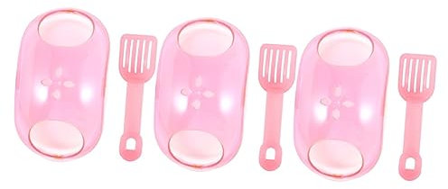 iplusmile 3st Töpfchen Sandbad Mit Hamstersandbad Hamster-sandbadehaus Löffel Chinchilla