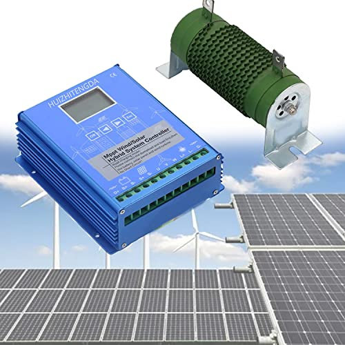 ZXSYYDS MPPT Contrôleur de Charge Hybride Solaire Éolien,12V/24V/48V,Contrôleur de Charge Hybride Solaire éolien,contrôleur de Charge d'énergie LCD,pour Le Vent, Panneau Solaire,24V-500W