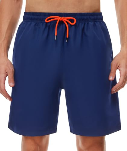 SIHOHAN Short de Bain pour Homme - Short de Bain à séchage Rapide | pour Hommes Respirant Maillot de Bain imperméable avec Doublure en Maille et Cordon réglable