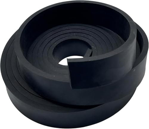 Planchas de Caucho, planchas de Neopreno, Rollos de Caucho, Tiras de Caucho, Alfombrillas de Caucho antivibración, Juntas de protección del Suelo de Caucho (25 mm x 5 mm x 3 m)