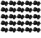 DAZZLEEX 25 Stück Ringisolatoren Kunststoff Schraube dicht Rundpfosten Isolatoren Universal Zwischenstab 9,5 mm Bolzenart Isolator (schwarz)