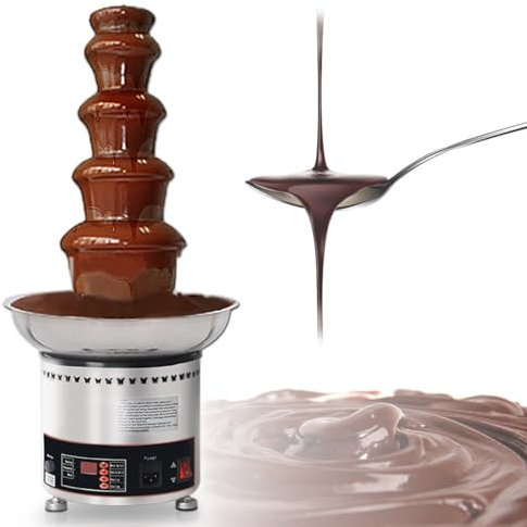 AINITAIFENG Sauce Heater for Cheese Commercial,Chocolate Fondue Fountain Machine, Large Capacity Chocolate Waterfall Hot pot Machine (5Tier)
