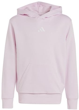 adidas Mixte Enfant Essentials Pocket Hoodie, Clear Pink/White, 13-14 Years