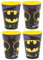 Golddunes 4pc Cups 260ml Cartoon Character Drinking Party Pack, Tumbler Re-Usable Plastic (Black/Yellow Batman)