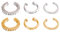 Creolen Ohrringe Set, 2 Sätze à 6 Stück Ohrmanschette Helix Knorpel Clip, Ear Cuff Set Damen, Zirkonia Twist Herz Piercing Ohrringe, für Damen Mädchen, mehrfarbig, Gold, Silber
