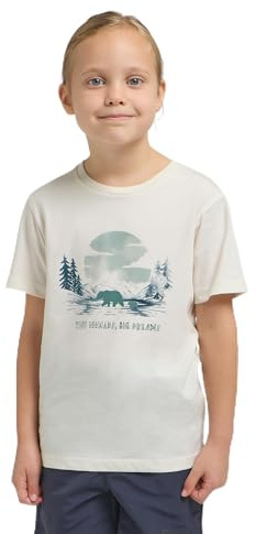 Jack Wolfskin Unisex Kinder Graphic Cotton Kids T-Shirt, Print Cotton White, 116 EU