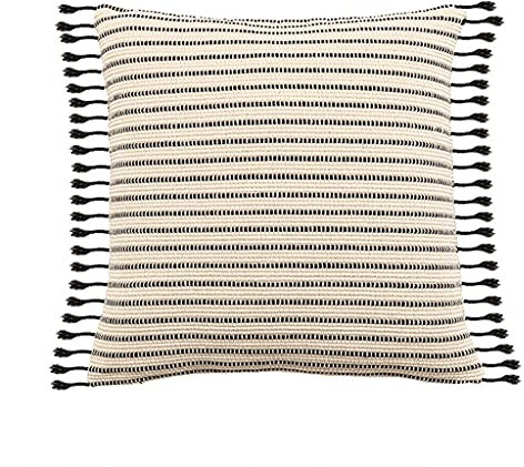 HUANIZI Nordic Dekokissen für Kissenbezug, gestreift, gewebt, gestrickt, Fransen