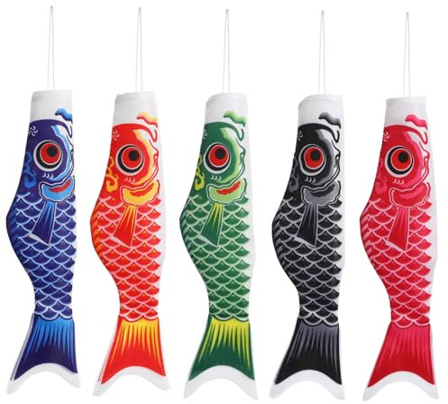 Gogogmee 15 Stk Koinobori-windsack Fahnengirlande Heimatfahnen Flaggendekor Im Freien Embleme Japanische Karpfenfahnen Karpfen-streamer-dekoration Hks-flagge Japanisch Fahnen Dekorativ