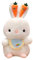 ISAKEN Cartoon Kaninchen Plüschtier, Radieschen Kaninchen Plüschpuppe Kinder Mädchen Kissen Kaninchen Plüschpuppe für Kinder Mädchen Jungen Weihnachten Geburtstag Geschenk