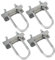 Lot de 4 boulons en U ronds en acier inoxydable, collier de serrage en U M6 for plaques de fixation et panneaux en bois for installations de bâtiments, pièces mécaniques(M6*42 * 110mm)