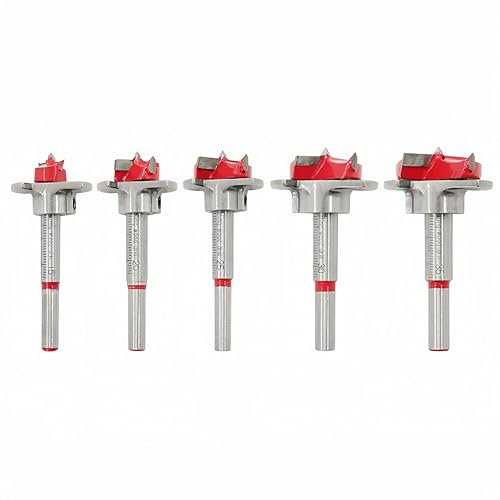 Lot de 5 forets Forstner - 15, 20, 25, 30, 35 mm - Pour le travail du bois - Scie cloche pour outils électriques