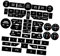 JJRFVBGT Compatible avec Saab 9-5NG 9-4X Noir Voiture Climatisation Radio/climatisation A/C Bouton De Commande Kit De Réparation Bouton Autocollant Réparation Décalcomanies Bouton Autocollant