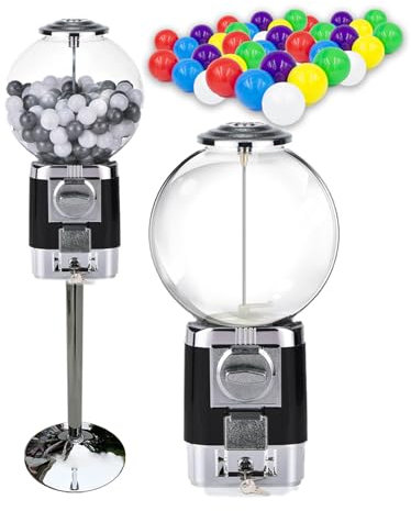 Machine à gommes à dosettes de café, avec support en métal et 20 distributeurs automatiques de capsules à coquilles de boules colorées, machine à gommes à pièces de monnaie commerciale, peut conteni
