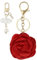 PATIKIL Porte-Clés en Forme de Fleur, Porte-Clés Émaillé avec Pendentif de Rose Mignon pour Sac à Main, Accessoires de Sac à Main, Porte-Clés de Voiture, Rouge