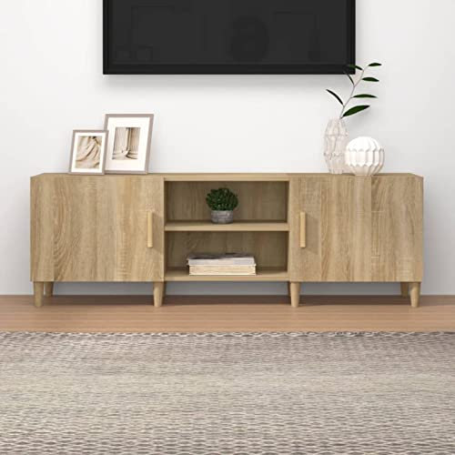 Xichuzi Mueble para TV, Mueble TV Salon, Mueble para TV, Mueble Television, Módulos De Salón, Mueble Bajo TV, Madera contrachapada Roble Sonoma 150x30x50 cm