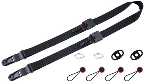 VKO Quick Release Camera Strap,Quick Adjust UltraLight Comfortable Camera Straps for Man Woman Photographers(4'11to 6'5) Film SLR APS-C DSLR Mirrorless Camera Neck Shoulder Strap 25mm(Black)