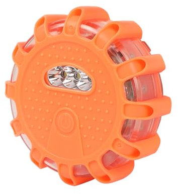 Qiping 1 Pz Luce Emergenza Auto, 12V 9 Modalità Lampeggianti, Magnetico LED Emergenza, per Auto,Camion,Navi,Incidenti Stradali