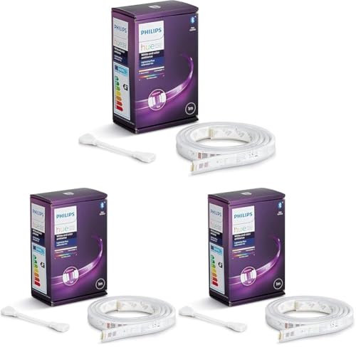 Philips Hue White & Color Ambiance Indoor LightStrips+ 1m extension et rallonge (Lot de 3)