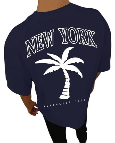 Mens T Shirt Soft Plain Tshirts for Men Cooling Crew Neck Casual Basic Tee Shirts Undershirt Gym Wicking Athletic T Shirts Breathable Cool Workout Shirts Japanese Aesthetic Clothes (Navy,L)