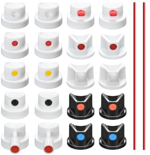 Asyduey Universal 20 Cap And Tip Kit für Montana/Rost - - -Dosen - Graffiti-, Automobil- und DIY -Projektwerkzeuge