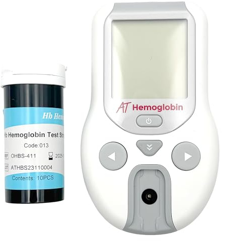 AT Hemoglobin Test Device - Meter Starter Kit + 50 Hb Strips (Refillable)