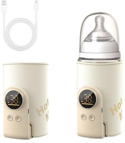 Flaschenwärmer Baby Unterwegs, 6 Einstellbare Temperaturstufen (38-50°C) (ohne Flasche)