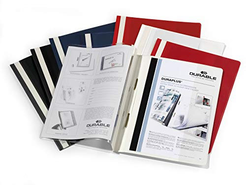 Durable Angebotshefter Duraplus mit Sichttasche für A4, farbig sortiert, 25er Packung, 257900