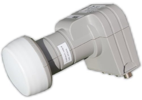 Fuba DEK 400 Quattro Universal LNB mit 40 mm Feedhorn und Wetterschutzgehäuse zum Schutz der F-Stecker grau